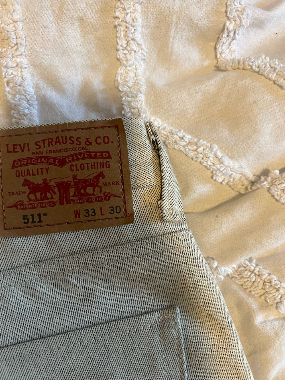 Levi's Straight Jeans Beige - Picture 5 of 5